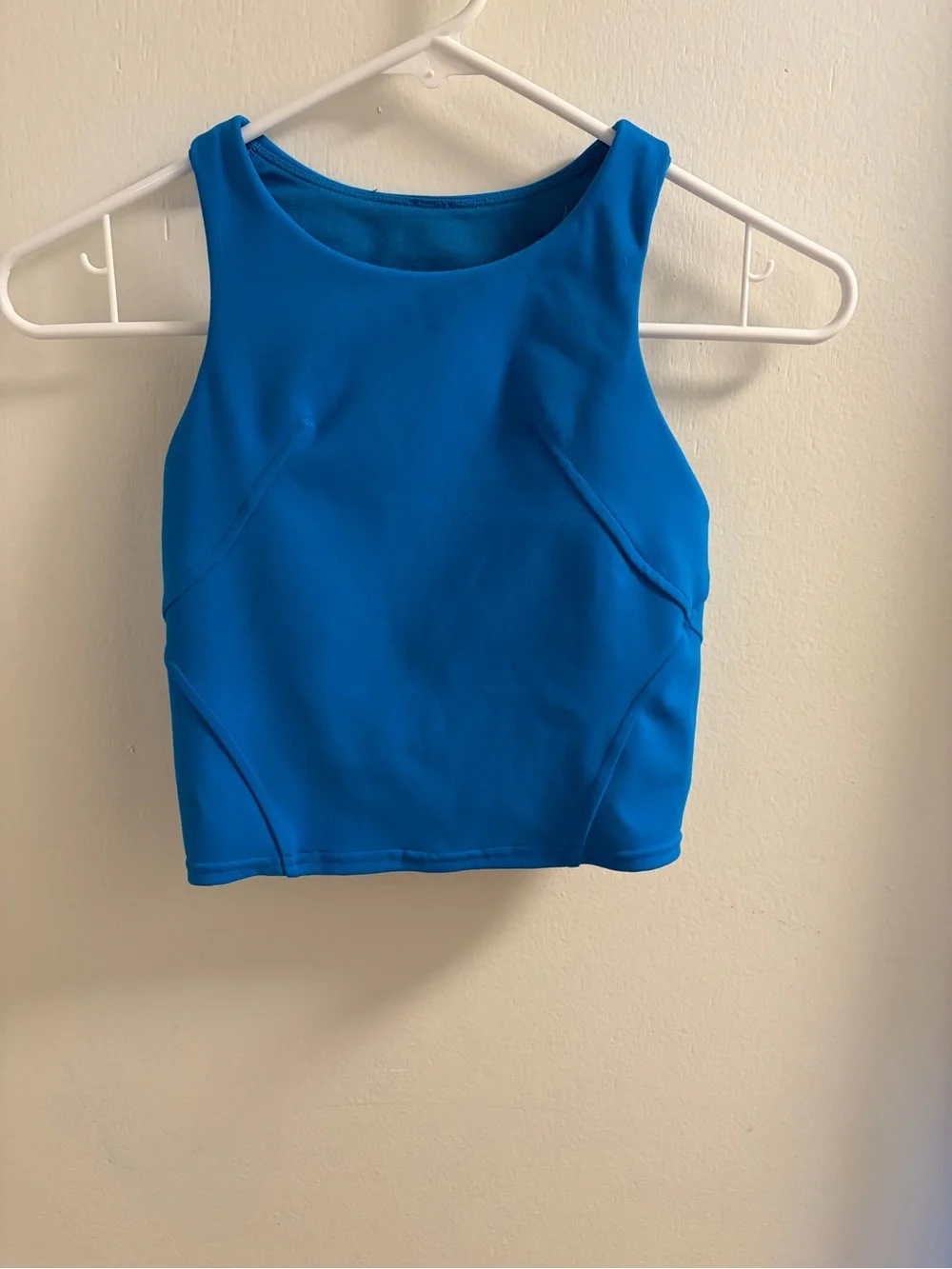lululemon athletica Bright Blue High-Neck Crop Tank